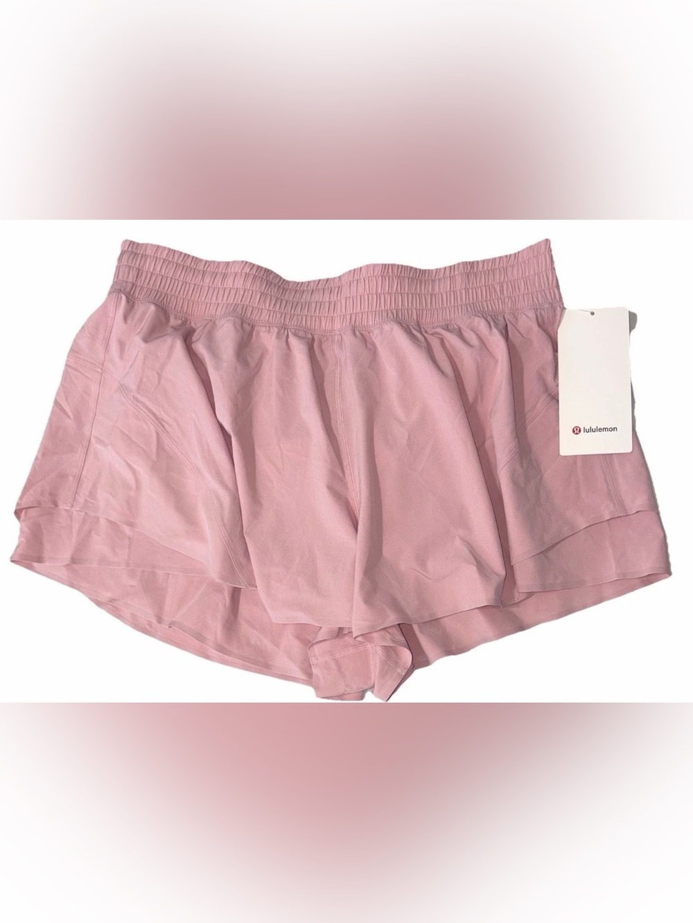 NWT.LULULEMON.X-LARGE.SHAKE IY OUT HIGH RISE 2.5”L RUN SHORT.PINK HAZE.AUTHENTIC